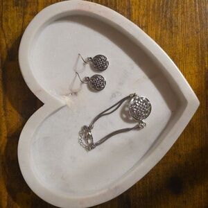 Brighton Silver Bracelet and Earring Set